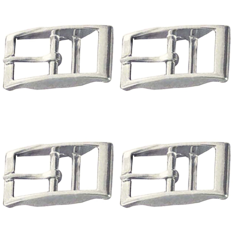 Hilason 1 Inch Die Cast Double BAR Buckle Nickel Plated Set of 4 - Uhorse