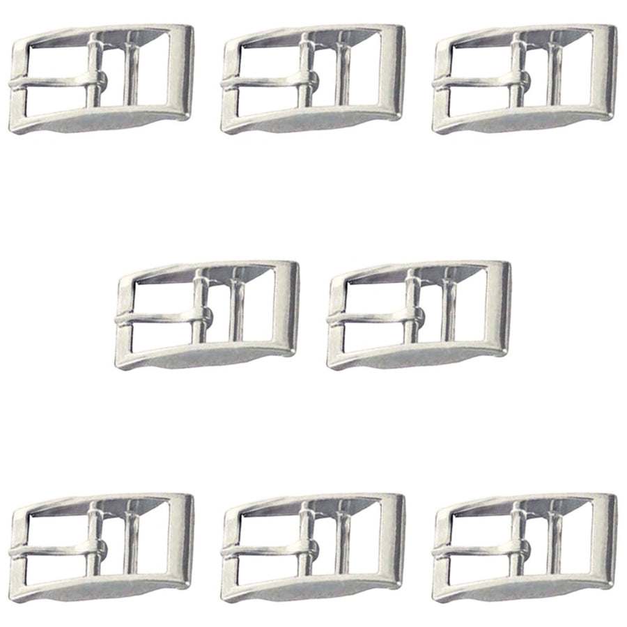 Hilason 1 Inch Die Cast Double BAR Buckle Nickel Plated Set of 8 - Uhorse