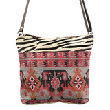 OHLAY KB354 Cross Body Upcycled Wool Upcycled Canvas Hair-On Genuine Leather women bag western handbag purse