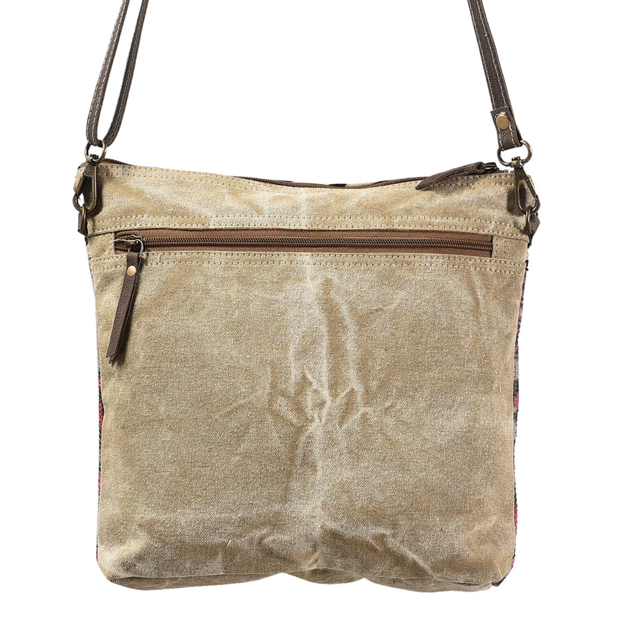 OHLAY Bucket Upcycled Wool Canvas Hair On Genuine Leather Women Bag Western Handbag Purse | Womens Handbags Belt for Summer