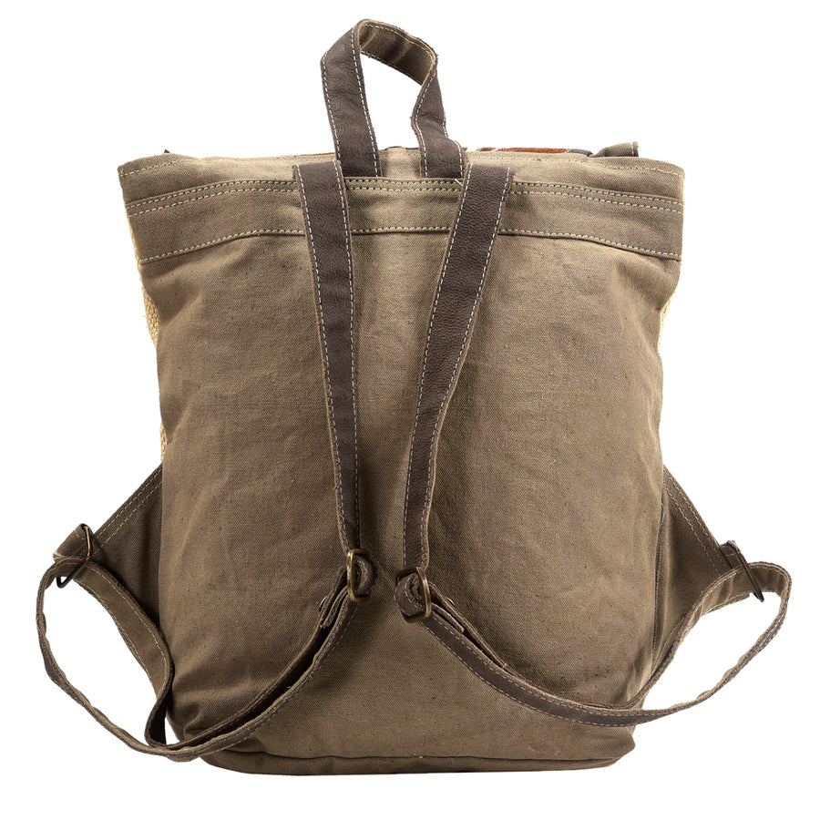Ohlay Heritage Bucket Bag: Upcycled Canvas & Artisan Leather