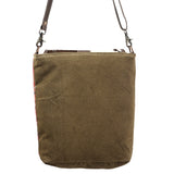 OHLAY MESSENGER Upcycled Wool Upcycled Canvas Hair-on Genuine Leather women bag western handbag purse
