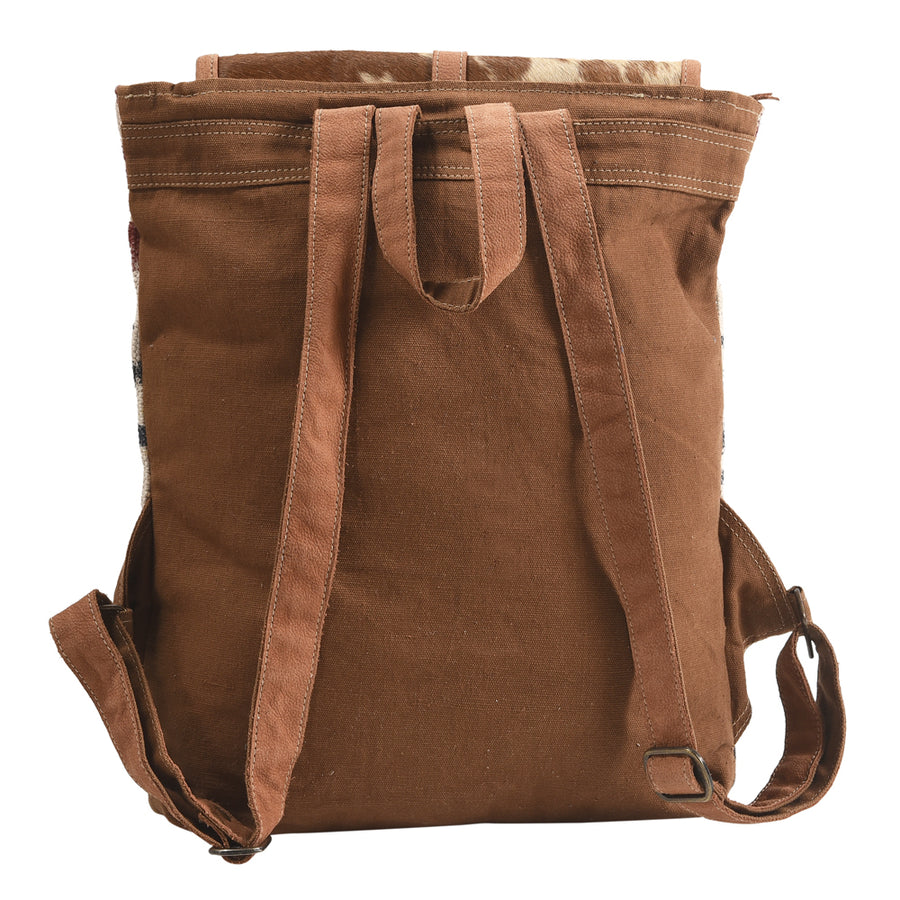 OHLAY Bucket Upcycled Wool Canvas Hair On Genuine Leather Women Bag Western Handbag Purse | Womens Handbags Belt for Summer