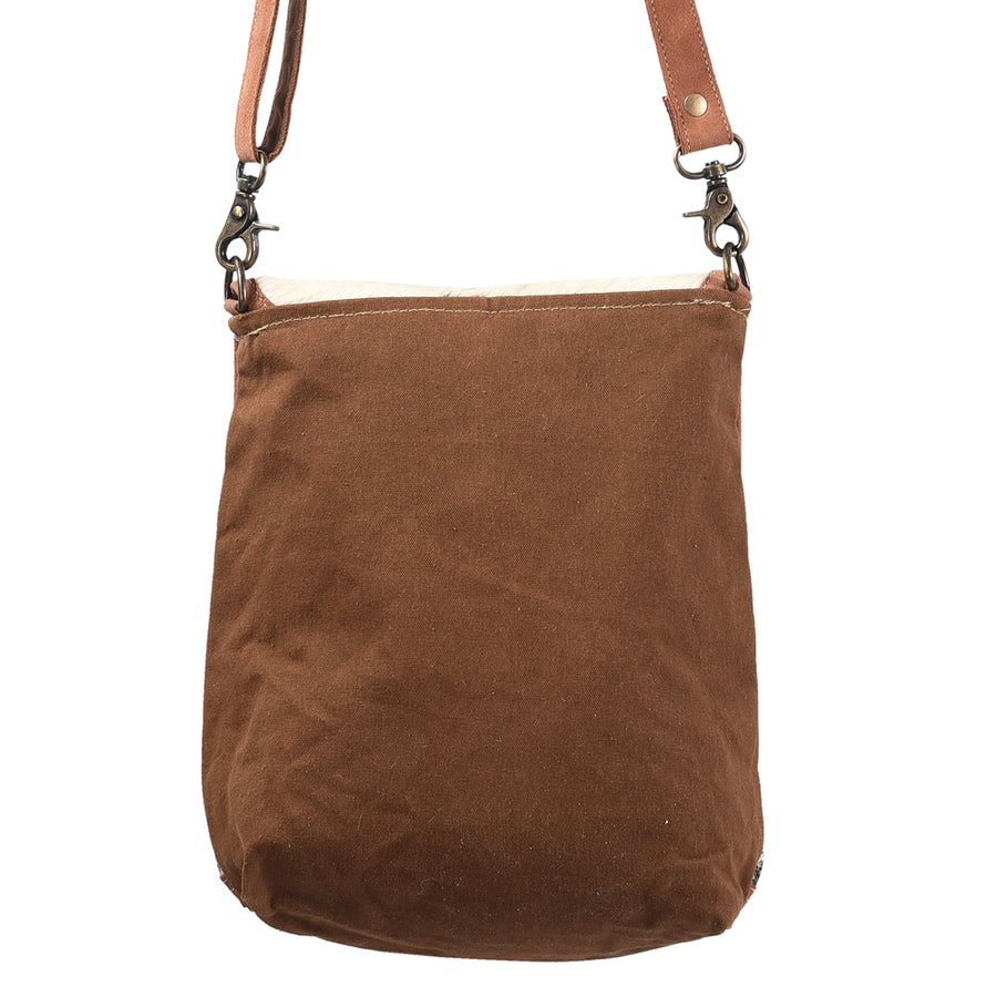 OHLAY Messenger Upcycled Wool Canvas Hair-On Genuine Leather Women's Bag Western Handbag Purse Womens Handbags Purses