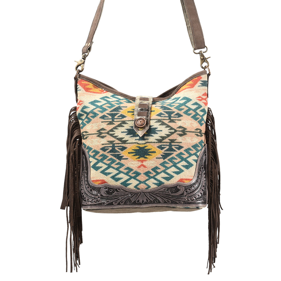 OHLAY Backpack Upcycled Canvas Hair-On Genuine Leather Women Bag Western Handbag Purse Womens Handbags Belt for Purses Summer
