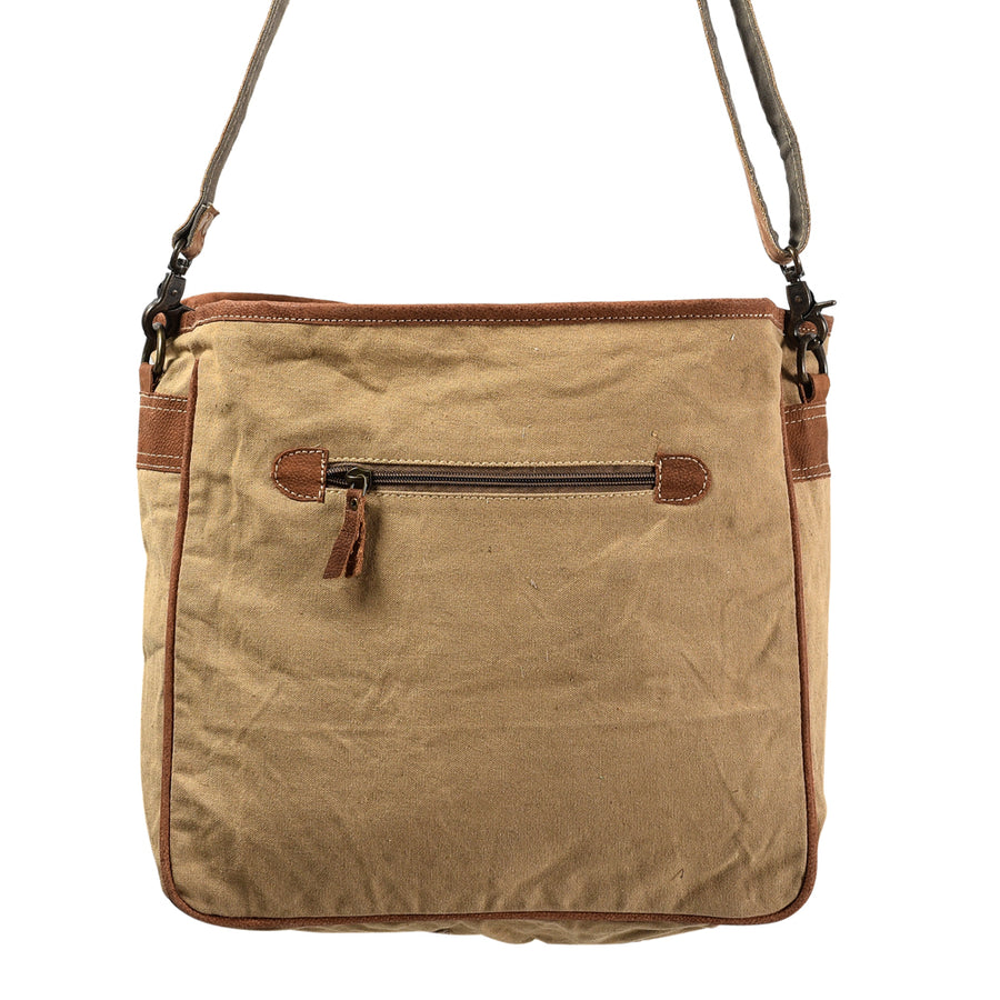 OHLAY Messenger Upcycled Wool Canvas Hair-On Genuine Leather Women's Bag Western Handbag Purse Womens Handbags Purses