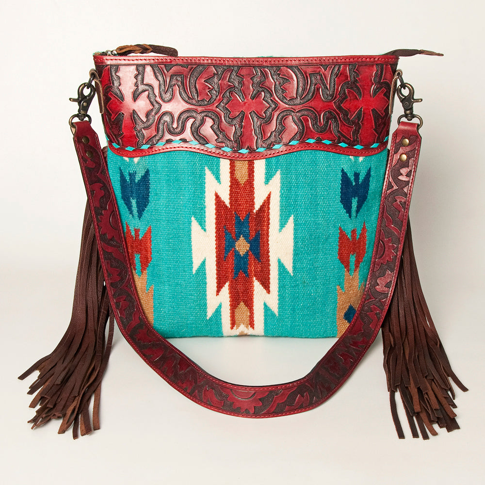 American Darling Cross Body Hand Tooled Saddle Blanket Genuine Leather Western Women Bag Handbag Purse | Crossbody for Cute