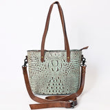 American Darling Tote Crocodile Embossed Genuine Leather Western Women Bag Handbag | for Cute Laptop