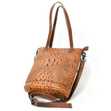 American Darling Tote Crocodile Embossed Genuine Leather Western Women Bag Handbag | for Cute Laptop