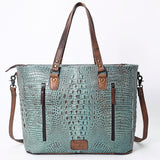 American Darling Tote Crocodile Embossed Genuine Leather Western Women Bag Handbag | for Cute Laptop