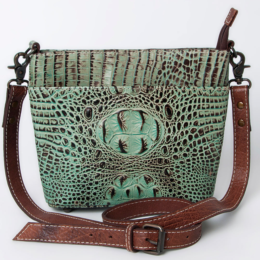 American Darling Cross Body Crocodile Embossed Genuine Leather Western Women Bag Handbag | for Cute Laptop