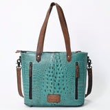 American Darling Tote Crocodile Embossed Genuine Leather Western Women Bag Handbag | for Cute Laptop