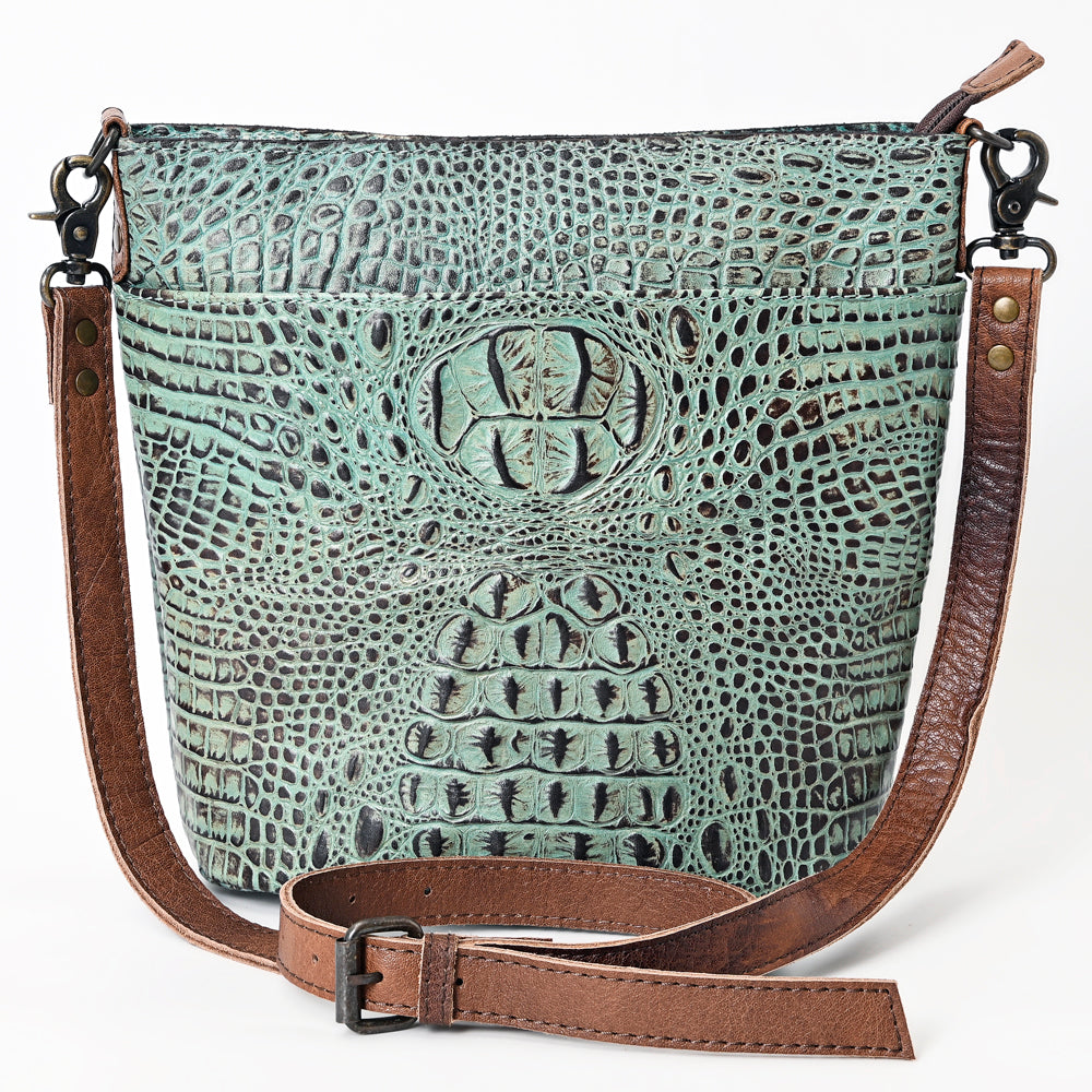 American Darling Cross Body Crocodile Embossed Genuine Leather Western Women Bag Handbag Purse | Crossbody for Cute