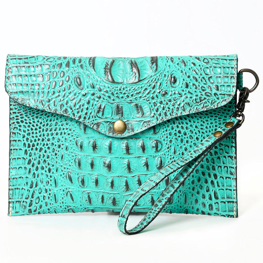 American Darling Coin Purse Crocodile Embossed Genuine Leather Western Women Bag | Handbag Wallet Purses