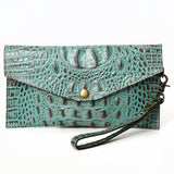 American Darling Coin Purse Crocodile Embossed Genuine Leather Western Women Bag | Handbag Wallet Purses