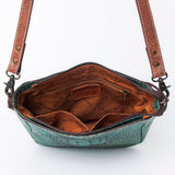 American Darling Messenger Crocodile Embossed Genuine Leather Western Women Bag Handbag Purse | Cute