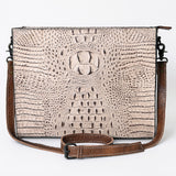American Darling Messenger Crocodile Embossed Genuine Leather Western Women Bag Handbag Purse | Cute
