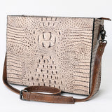 American Darling Messenger Crocodile Embossed Genuine Leather Western Women Bag Handbag Purse | Cute