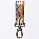 American Darling ADKR210B Hand Tooled Carved Genuine Leather Keyring