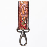American Darling ADKR210F Hand Tooled Carved Genuine Leather Keyring