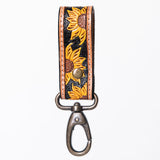 American Darling ADKR210T Hand Tooled Carved Genuine Leather Keyring