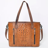 American Darling Tote Crocodile Embossed Genuine Leather Western Women Bag Handbag | for Cute Laptop