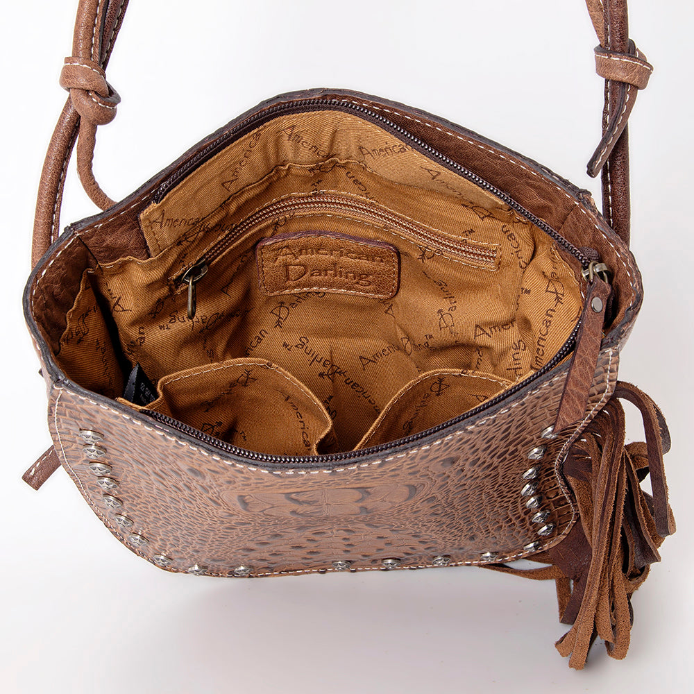 American Darling Tote Crocodile Embossed Genuine Leather Western Women Bag Handbag | for Cute Laptop