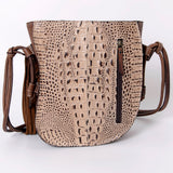 American Darling Tote Crocodile Embossed Genuine Leather Western Women Bag Handbag | for Cute Laptop