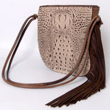 American Darling Tote Crocodile Embossed Genuine Leather Western Women Bag Handbag | for Cute Laptop