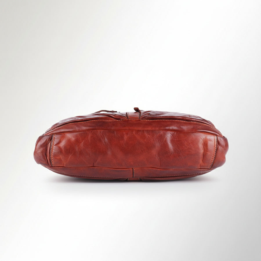 Spaghetti Western Swc409Cg Briefcase Vintage Handmade Drum Dyed Genuine European Cowhide Leather Women Bag Western Handbag Purse