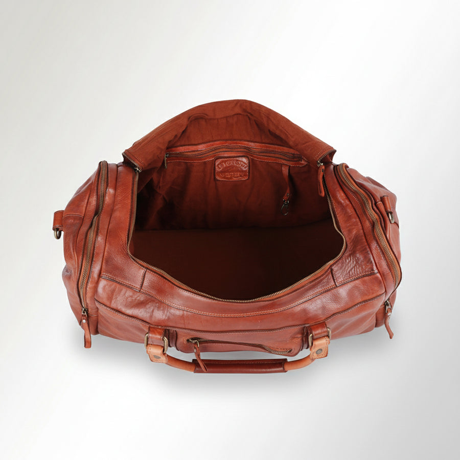 Spaghetti Western Swc401Cg Duffel Vintage Handmade Drum Dyed Genuine European Cowhide Leather Women Bag Western Handbag Purse
