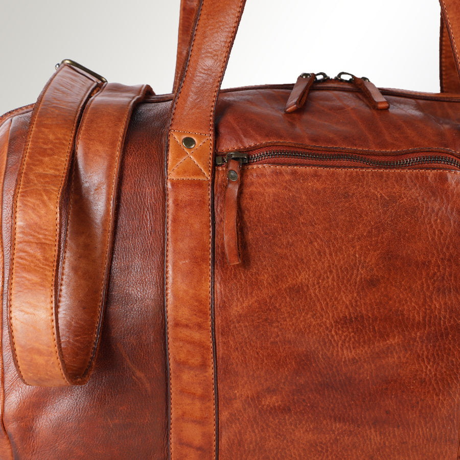Spaghetti Western Swc413Tan Duffel Vintage Handmade Drum Dyed Genuine European Cowhide Leather Women Bag Western Handbag Purse