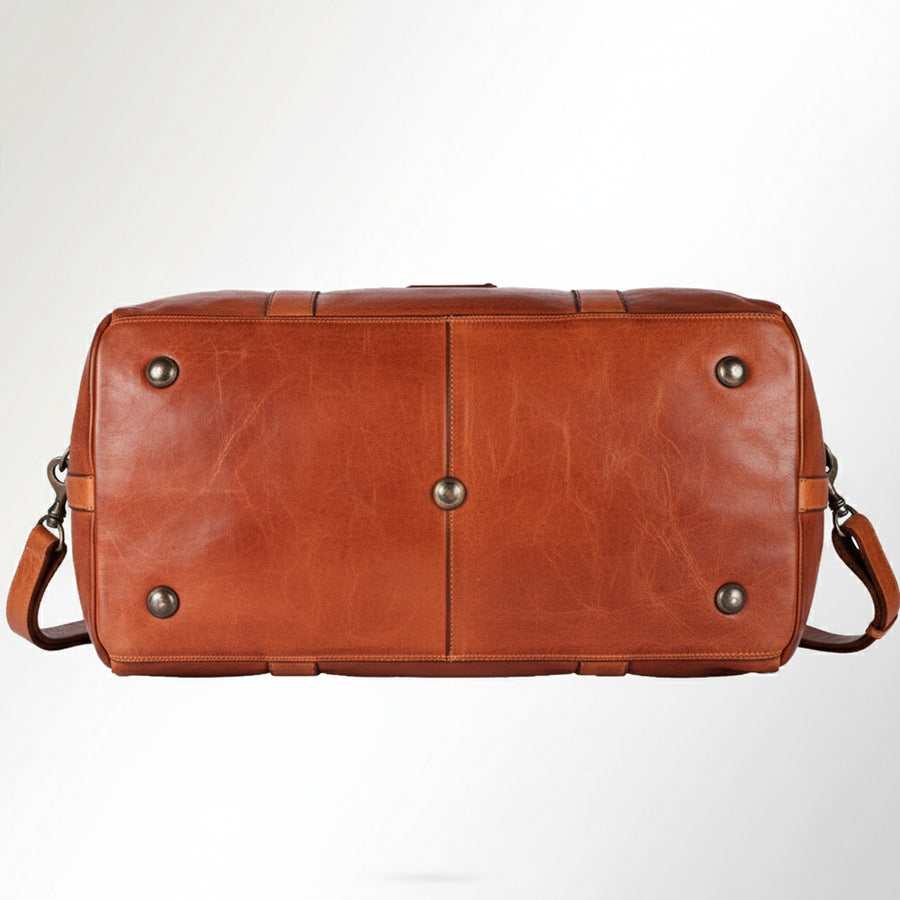 Spaghetti Western Swc413Tan Duffel Vintage Handmade Drum Dyed Genuine European Cowhide Leather Women Bag Western Handbag Purse