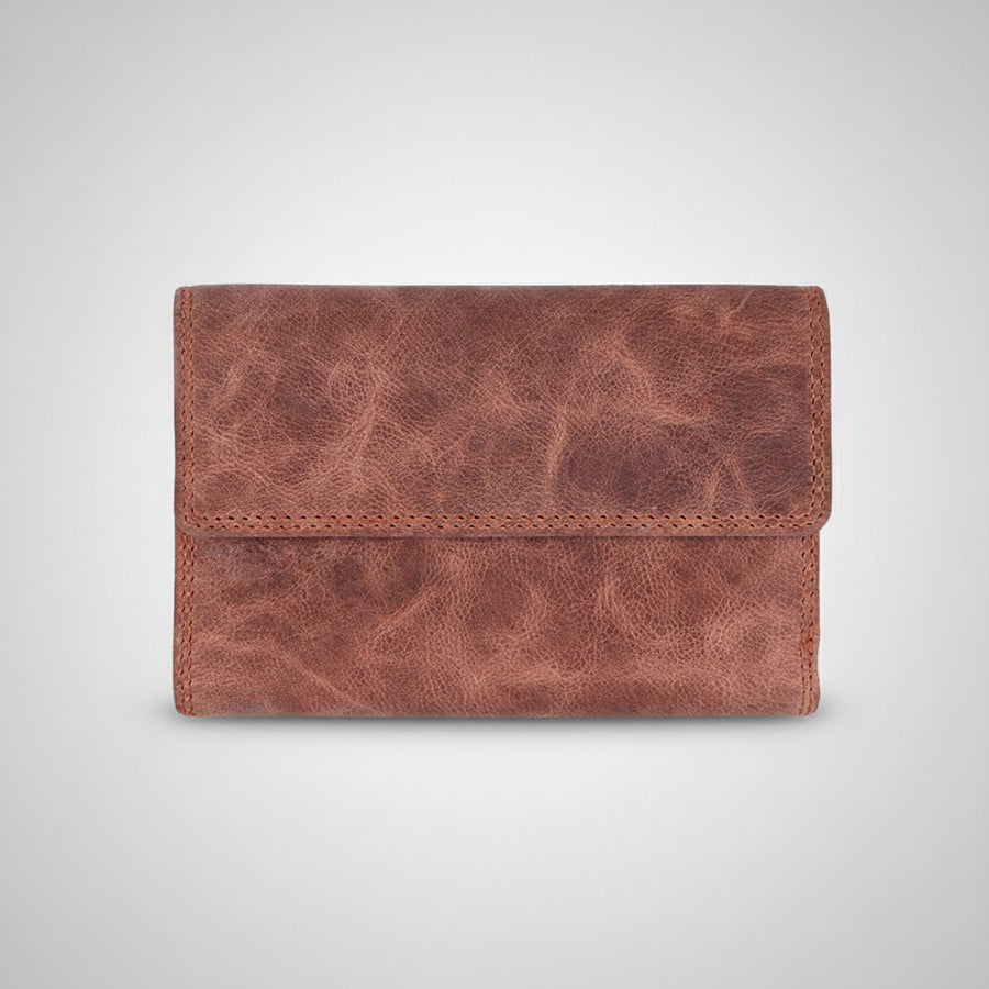 Spaghetti Western Swc459Org Wallet Vintage Handmade Drum Dyed Genuine European Cowhide Leather Women Bag Western Handbag Purse