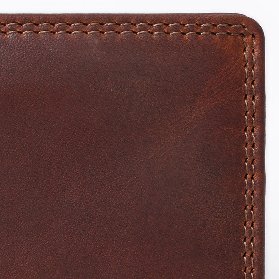 Spaghetti Western Swc431Dkbrn Wallet Vintage Handmade Drum Dyed Genuine European Cowhide Leather Women Bag Western Handbag Purse