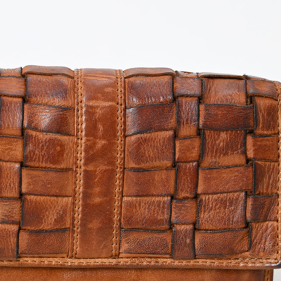 Spaghetti Western Swc447Cg Wallet Vintage Handmade Drum Dyed Genuine European Cowhide Leather Women Bag Western Handbag Purse