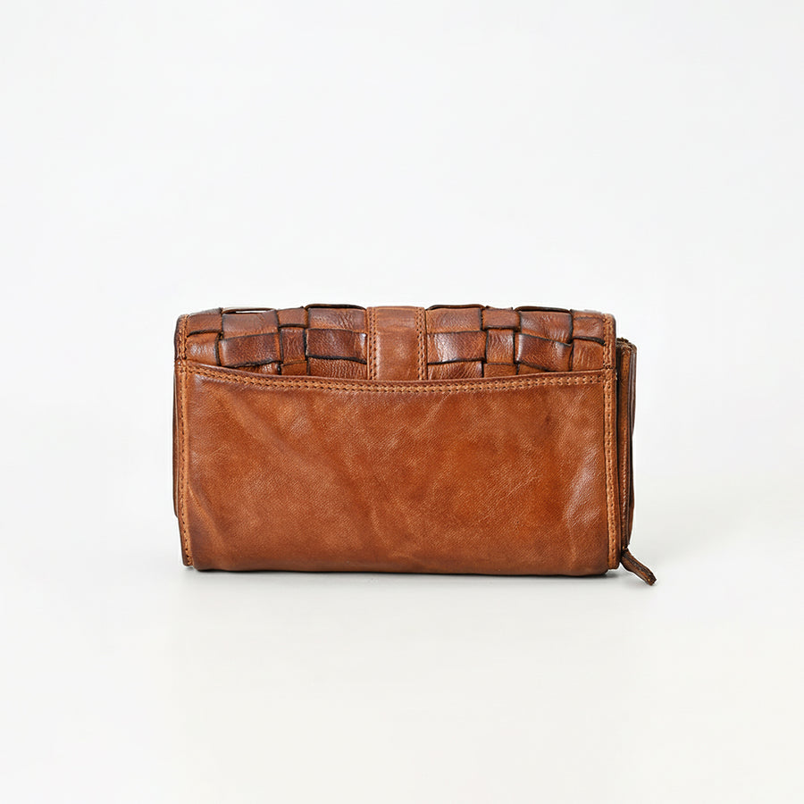Spaghetti Western Swc447Cg Wallet Vintage Handmade Drum Dyed Genuine European Cowhide Leather Women Bag Western Handbag Purse