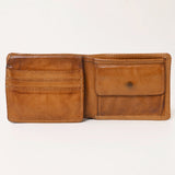Spaghetti Western Swc450Tan Wallet Vintage Handmade Drum Dyed Genuine European Cowhide Leather Women Bag Western Handbag Purse