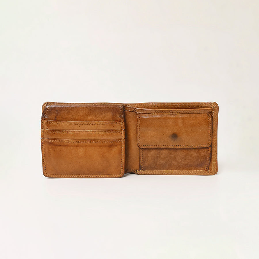 Spaghetti Western Swc450Tan Wallet Vintage Handmade Drum Dyed Genuine European Cowhide Leather Women Bag Western Handbag Purse