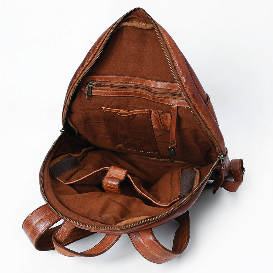 Spaghetti Western Swc416Cg Backpack Vintage Handmade Drum Dyed Genuine European Cowhide Leather Women Bag Western Handbag Purse