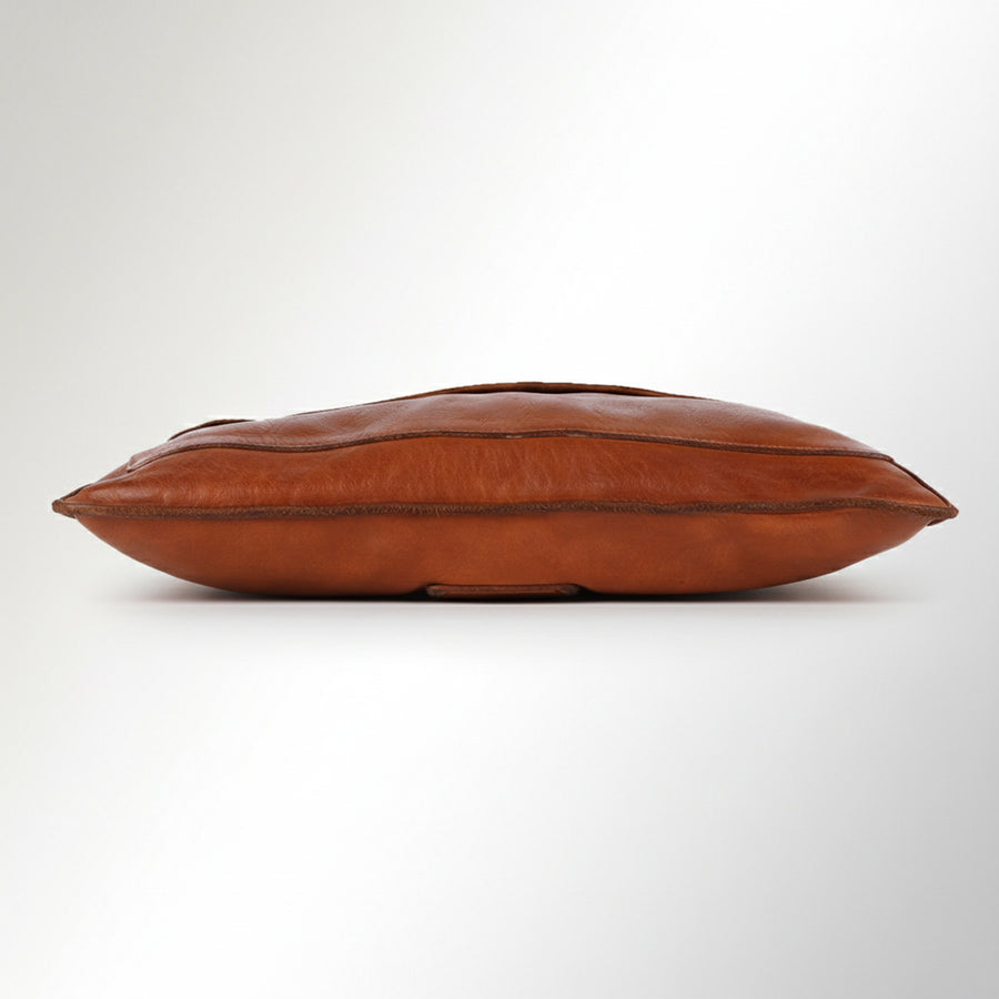 Spaghetti Western Swc419Tan Clutch Vintage Handmade Drum Dyed Genuine European Cowhide Leather Women Bag Western Handbag Purse
