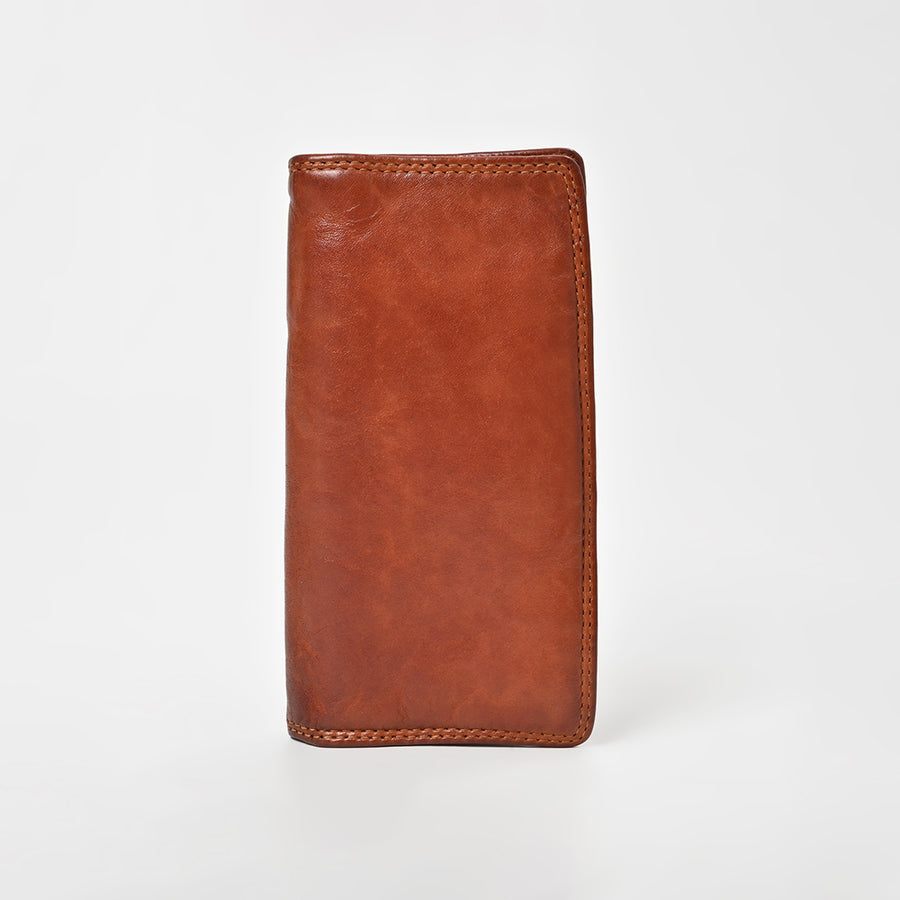 Spaghetti Western Swc437Cg Card-Holder Vintage Handmade Drum Dyed Genuine European Cowhide Leather Women Bag Western Handbag Purse