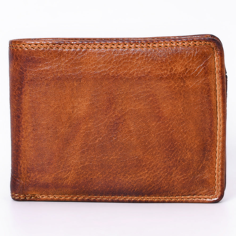 Spaghetti Western Swc442Tan Wallet Vintage Handmade Drum Dyed Genuine European Cowhide Leather Women Bag Western Handbag Purse