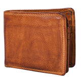 Spaghetti Western Swc442Tan Wallet Vintage Handmade Drum Dyed Genuine European Cowhide Leather Women Bag Western Handbag Purse