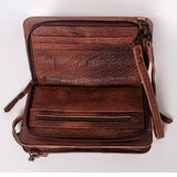 American Darling Clutch Hand Tooled Saddle Blanket Genuine Leather Western Women Bag Handbag Purse | for Cute