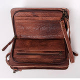 American Darling Clutch Hand Tooled Saddle Blanket Genuine Leather Western Women Bag Handbag Purse | for Cute