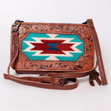 American Darling Clutch Hand Tooled Saddle Blanket Genuine Leather Western Women Bag Handbag Purse | for Cute