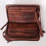 American Darling Clutch Hand Tooled Saddle Blanket Genuine Leather Western Women Bag Handbag Purse | for Cute