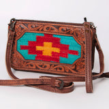 American Darling Clutch Hand Tooled Saddle Blanket Genuine Leather Western Women Bag Handbag Purse | for Cute