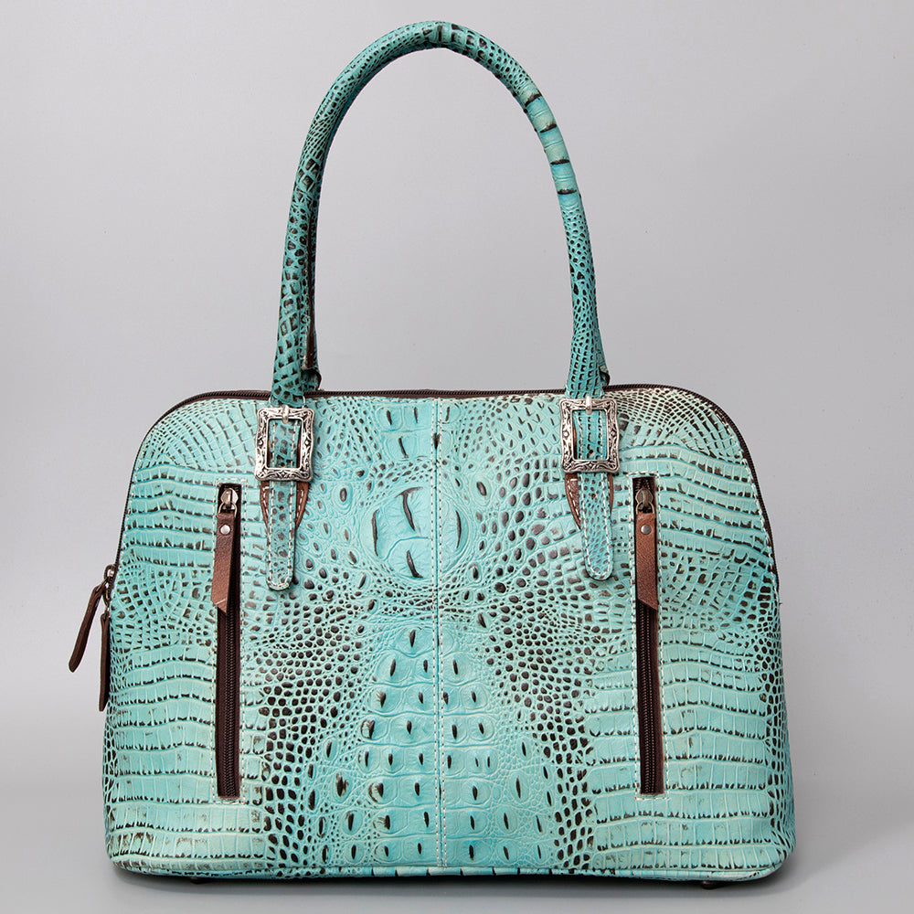 American Darling Tote Crocodile Embossed Genuine Leather Western Women Bag Handbag | for Cute Laptop